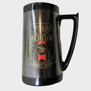 Vintage Thermo Serv Michelob Plastic Beer Mug 24oz Black Rare